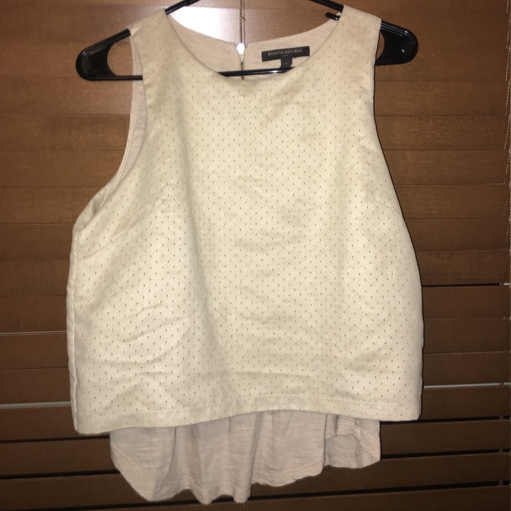 Faux Suede Sleeveless Shirt